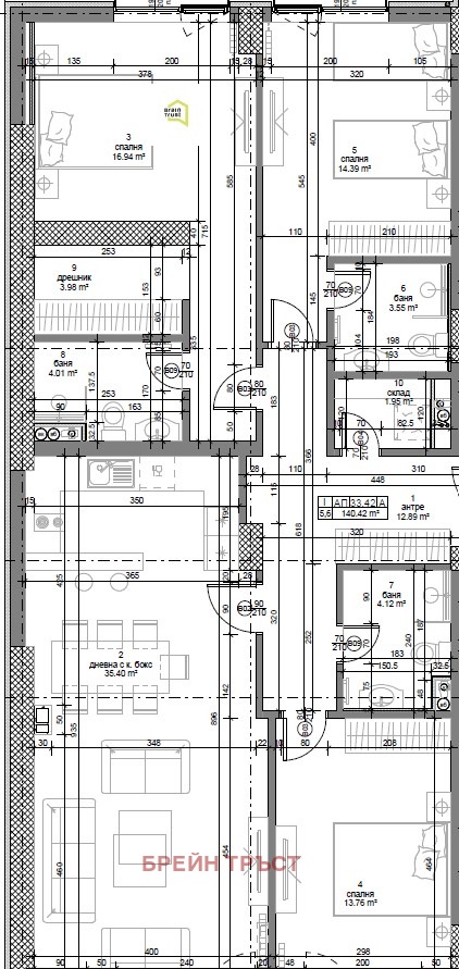 Продава 4-СТАЕН, гр. София, Кръстова вада, снимка 2 - Aпартаменти - 45400360