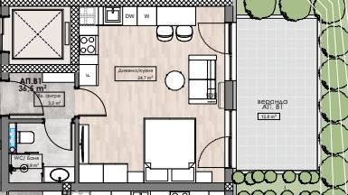 Продава 1-СТАЕН, гр. Пловдив, Кършияка, снимка 2 - Апартаменти - 53105343