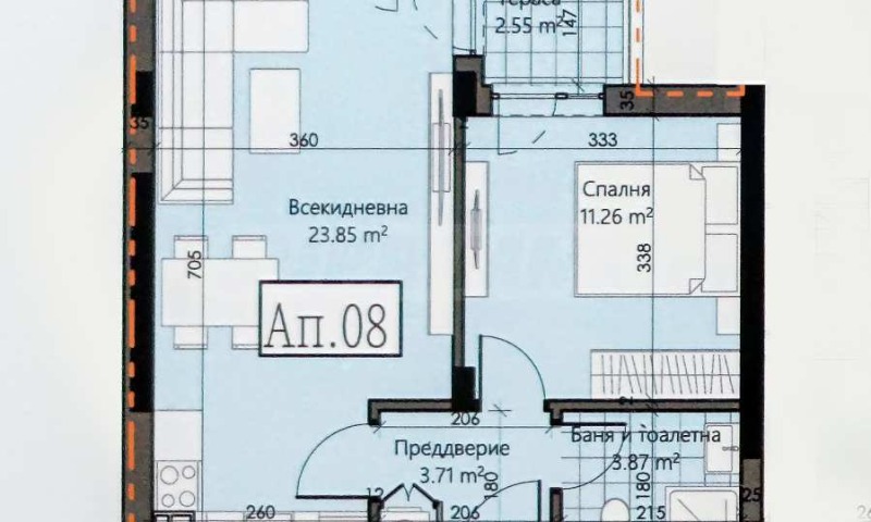 Na prodej  1 ložnice Plovdiv , Christo Smirnenski , 63 m2 | 46557396 - obraz [5]