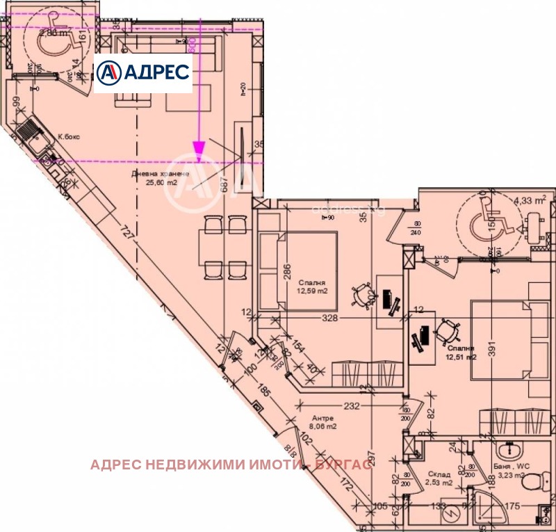 En venta  2 dormitorios Burgas , Zornitsa , 114 metros cuadrados | 87856368 - imagen [4]