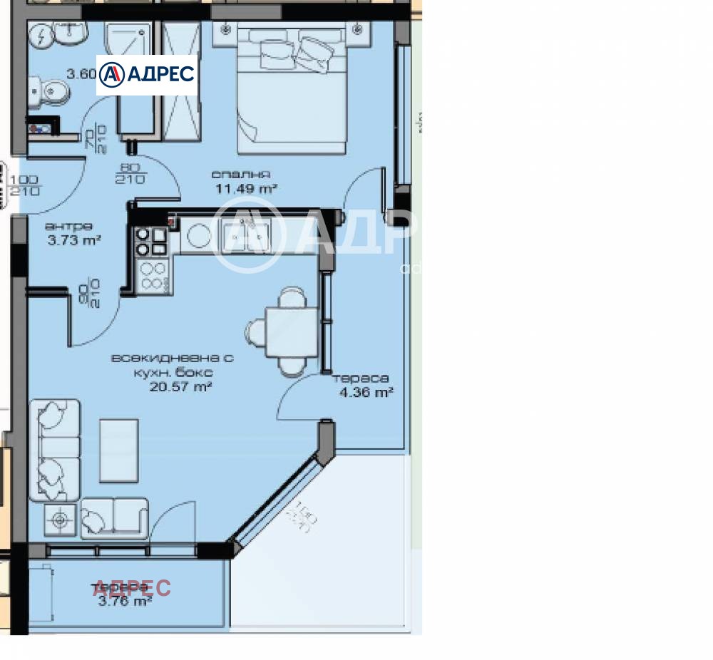 Продава 2-СТАЕН, гр. Варна, Кайсиева градина, снимка 9 - Апартаменти - 53708052
