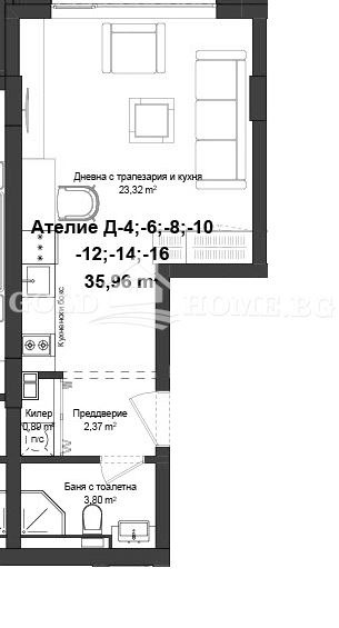 Продава 1-СТАЕН, гр. Пловдив, Гагарин, снимка 2 - Aпартаменти - 48536103