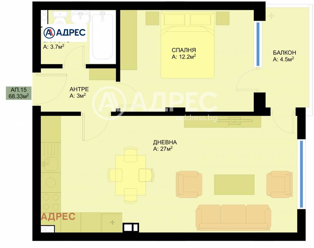 Продава 2-СТАЕН, гр. Варна, Гранд Мол, снимка 4 - Апартаменти - 53766326