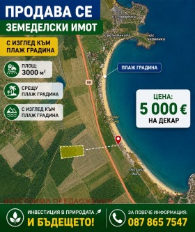 Продава  Парцел, гр. Созопол