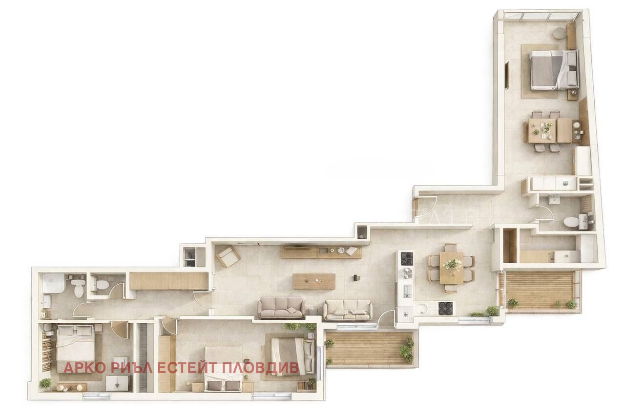 Продава МНОГОСТАЕН, гр. Пловдив, Център