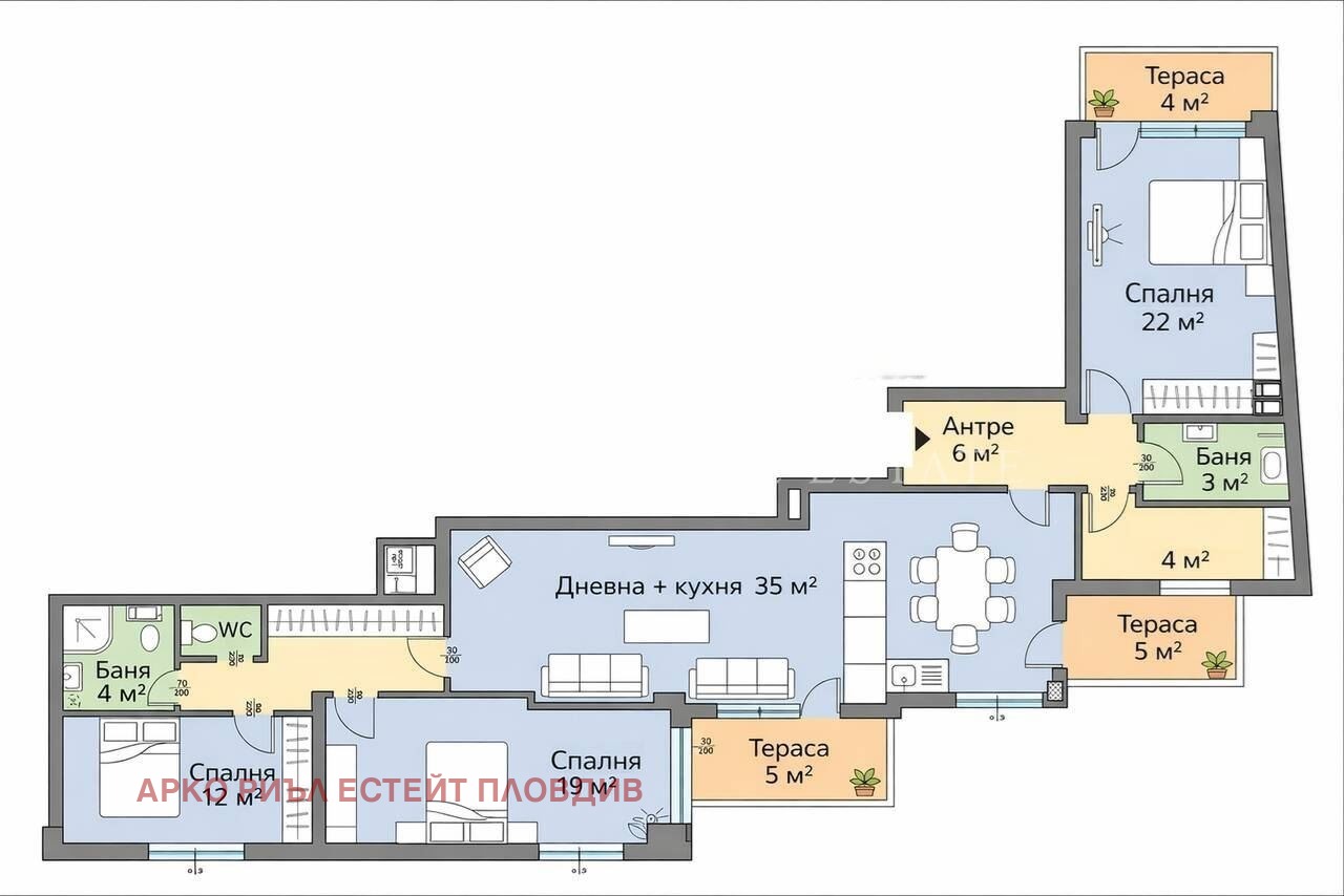 Продава МНОГОСТАЕН, гр. Пловдив, Център, снимка 2 - Апартаменти - 54215607