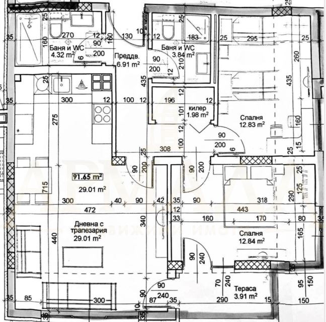 For Sale  2 bedroom Plovdiv , Trakiya , 106 sq.m | 88409740 - image [2]