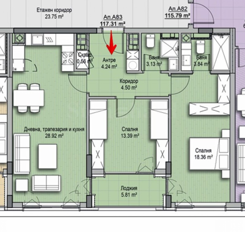 Продава 3-СТАЕН, гр. София, Витоша, снимка 2 - Апартаменти - 52226316