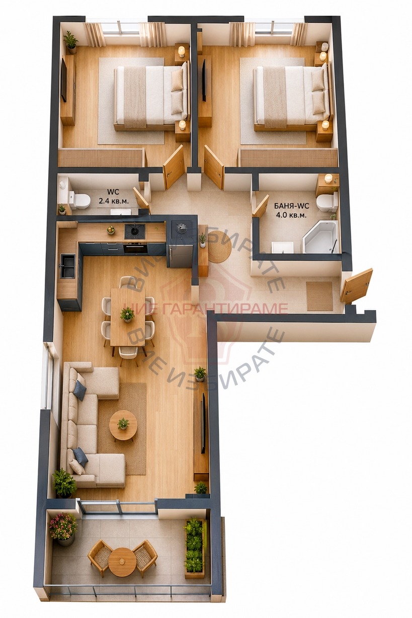 Продава 3-СТАЕН, гр. Варна, Кайсиева градина