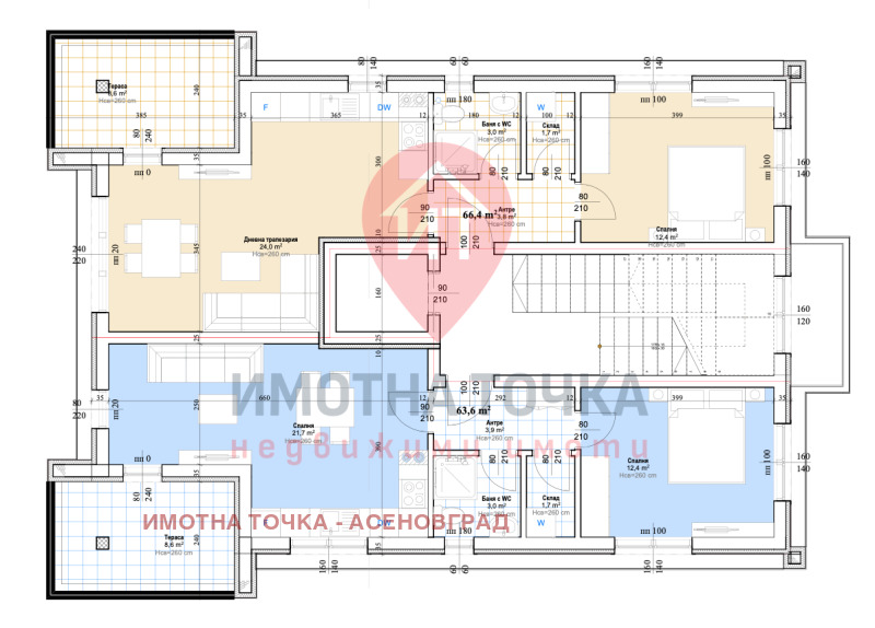 Продава  2-стаен област Пловдив , гр. Асеновград , 81 кв.м | 88313579 - изображение [2]