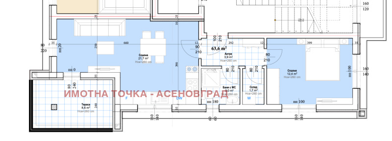 Продава  2-стаен област Пловдив , гр. Асеновград , 81 кв.м | 88313579 - изображение [3]