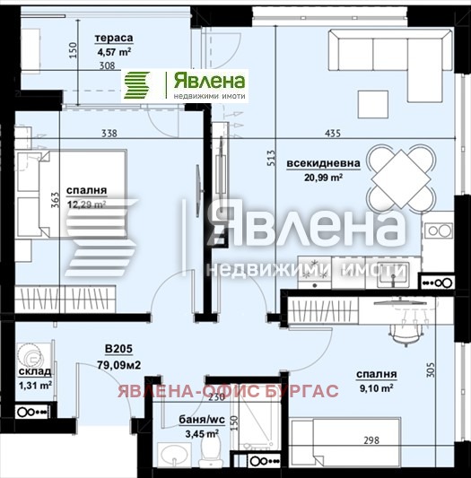 Na prodej  2 ložnice Burgas , Izgrev , 78 m2 | 73795161 - obraz [3]