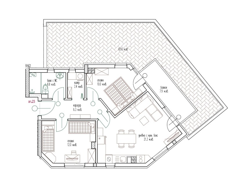 Продава 3-СТАЕН, гр. Варна, Погреби, снимка 7 - Апартаменти - 52118309