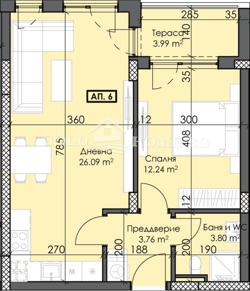 Продава 2-СТАЕН, гр. Пловдив, Тракия, снимка 6 - Aпартаменти - 48714840