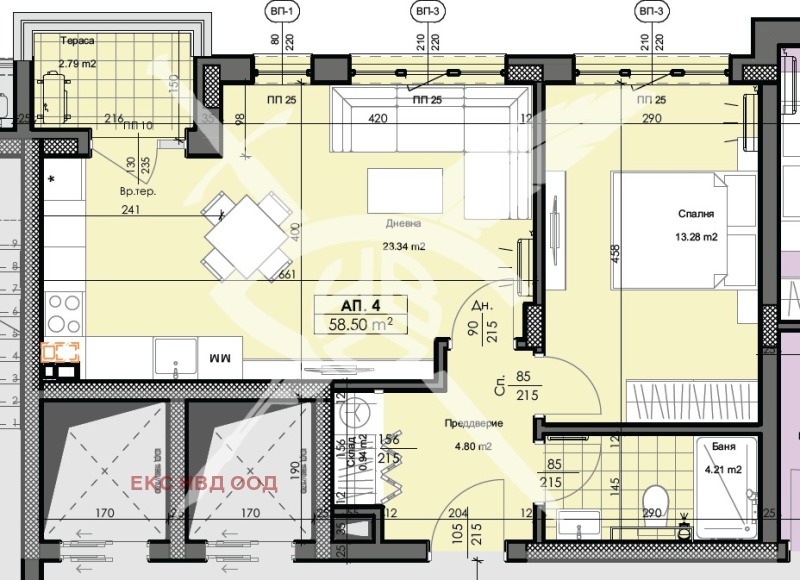 À vendre  1 chambre Plovdiv , Karchiyaka , 69 m² | 16488491