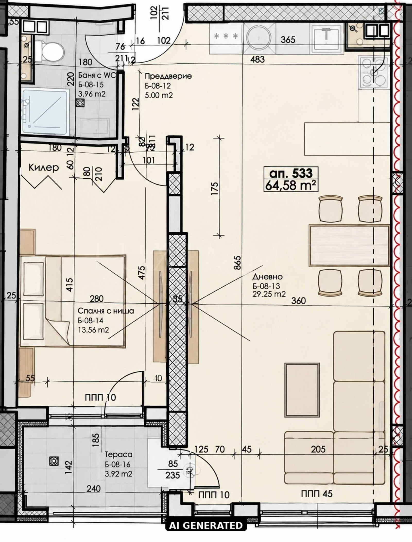 Продава 2-СТАЕН, гр. Пловдив, Център, снимка 8 - Апартаменти - 56221592