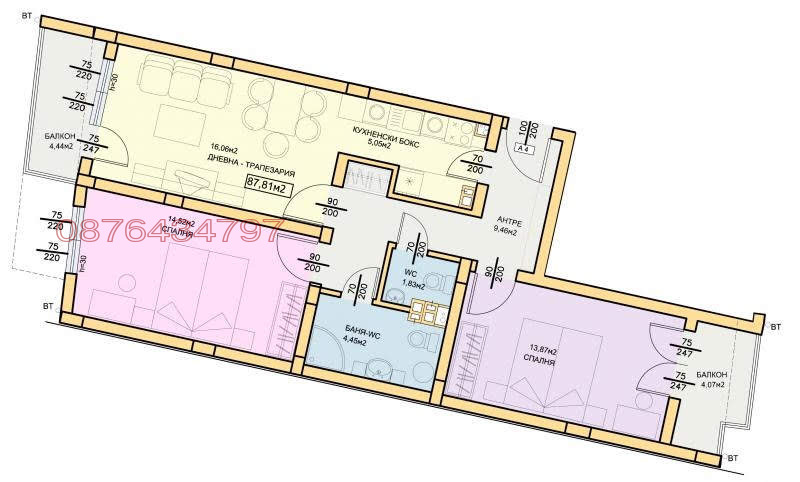Продава 3-СТАЕН, гр. София, Овча купел 1, снимка 9 - Апартаменти - 52648235