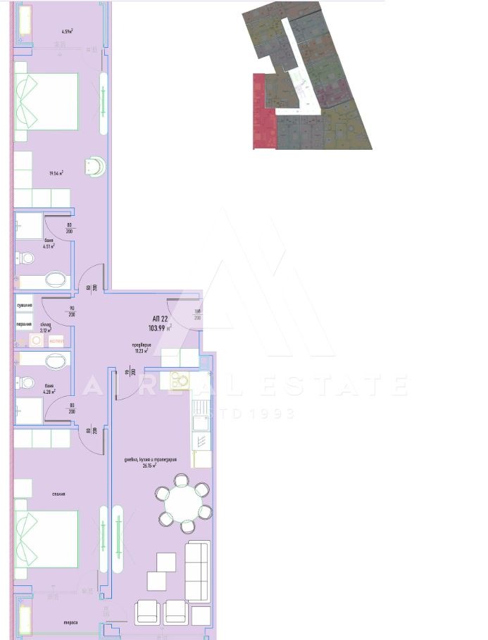 Продава 3-СТАЕН, гр. София, Малинова долина, снимка 4 - Апартаменти - 55522576