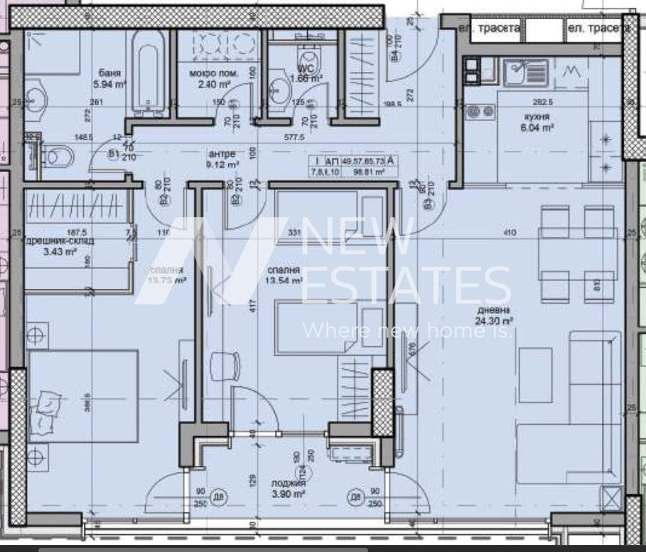 Продава 3-СТАЕН, гр. София, Кръстова вада, снимка 2 - Апартаменти - 48876184