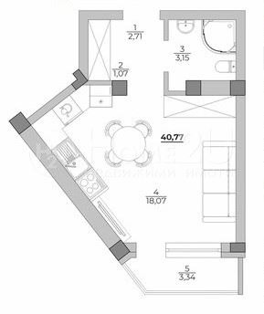 In vendita  Studio Varna , m-t Alen mak , 41 mq | 63740931 - Immagine [3]
