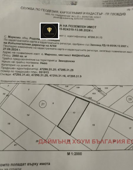 Продава  Парцел, област Пловдив, с. Марково • 87 550 EUR • ID 15104675 — holmes.bg - [1] 