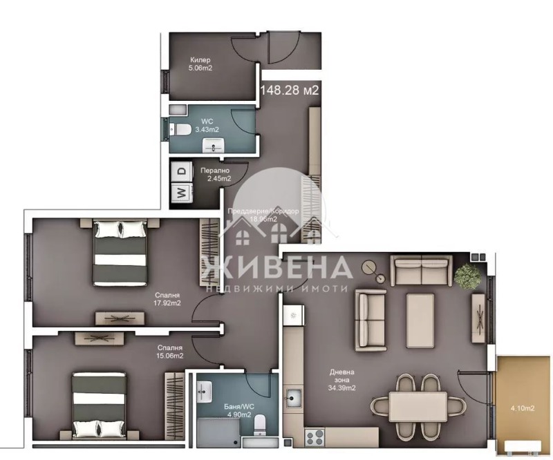 À venda  2 quartos Varna , k.k. Sv.Sv. Konstantin i Elena , 148 m² | 23039123 - imagem [8]