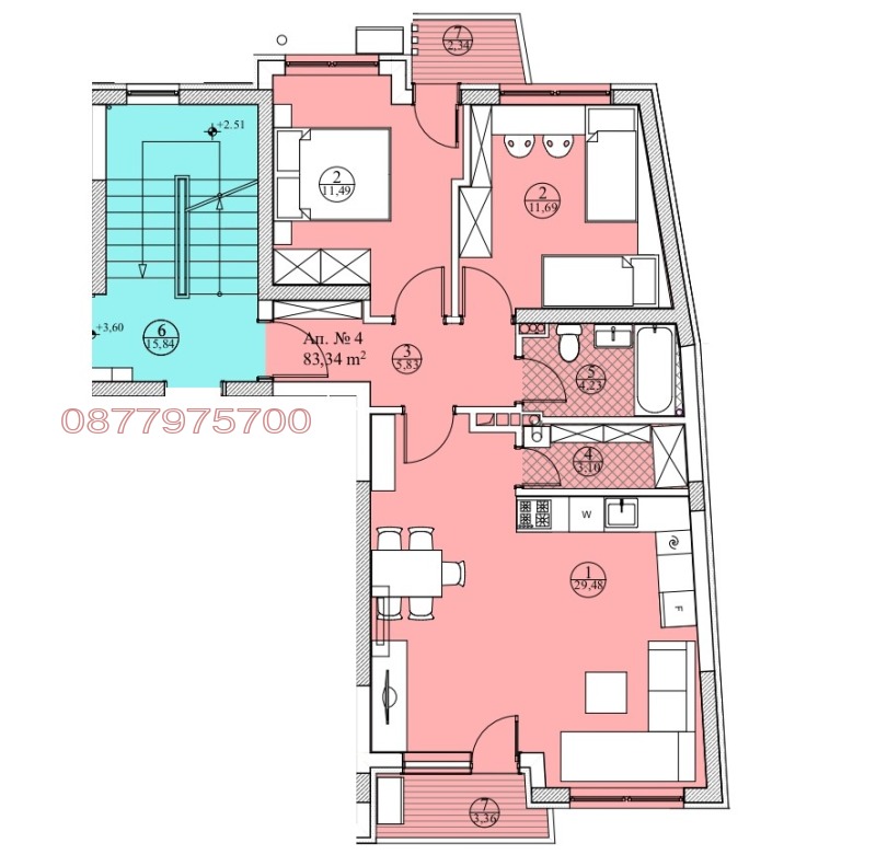 Myytävänä  2 makuuhuonetta Sofian alue , Elin Pelin , 93 neliömetriä | 95221906 - kuva [2]