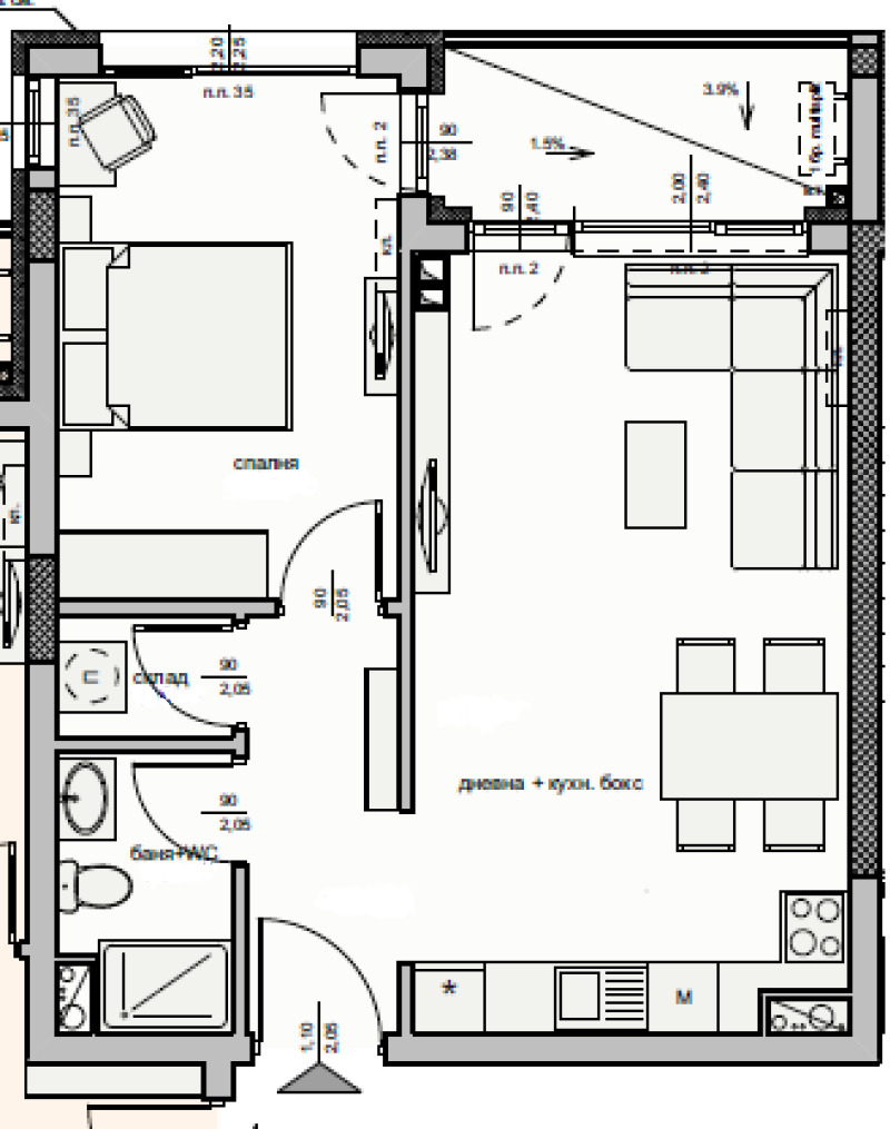 Продава 2-СТАЕН, гр. Бургас, Изгрев, снимка 10 - Апартаменти - 53172732
