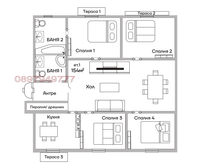 Продава МНОГОСТАЕН, гр. София, Център, снимка 2 - Апартаменти - 52552612