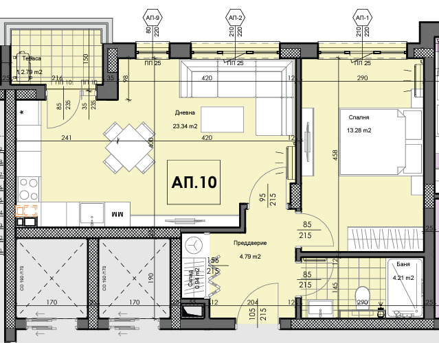 For Sale  1 bedroom Plovdiv , Karshiyaka , 70 sq.m | 96847881 - image [2]