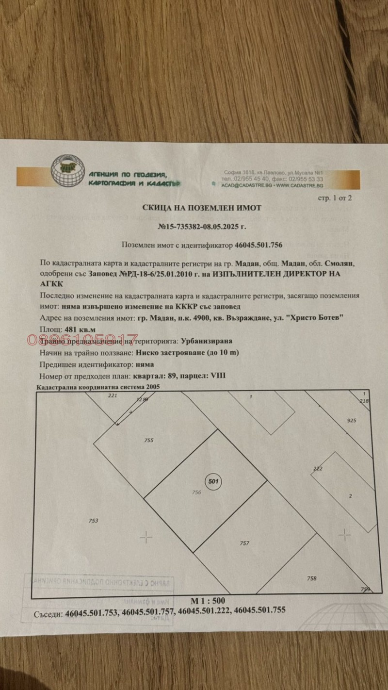 Продава ПАРЦЕЛ, гр. Мадан, област Смолян