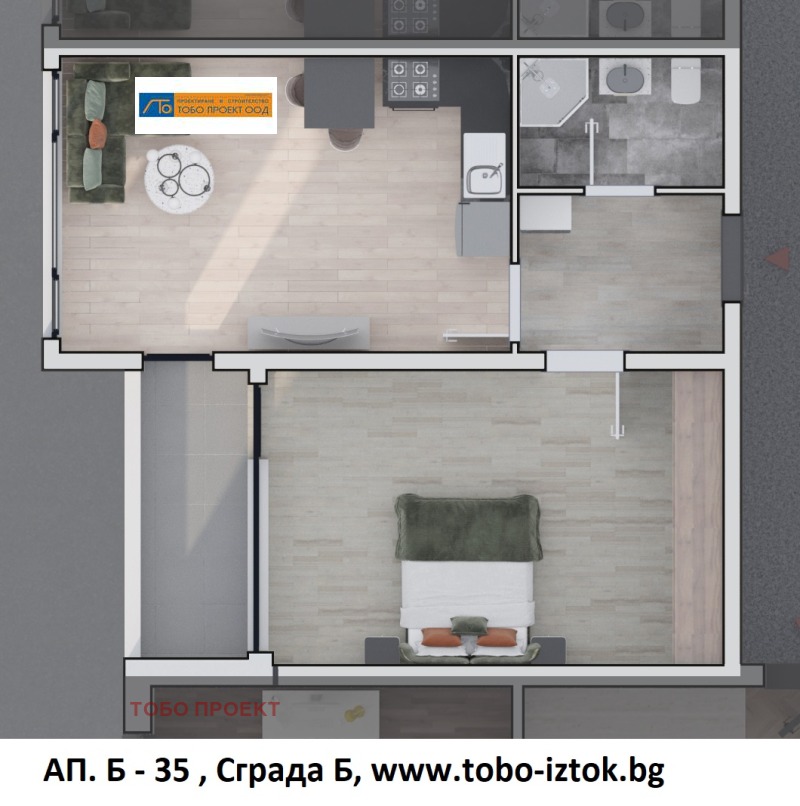 Продава 2-СТАЕН в град София, Дружба 2 - 70 кв.м / 150 142 € » 293 652.23 лв., ТОБО ПРОЕКТ