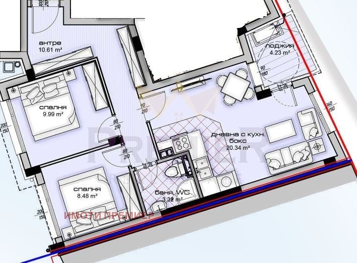 Zu verkaufen  2 Schlafzimmer Warna , Wladislaw Warnentschik 2 , 84 qm | 20442083