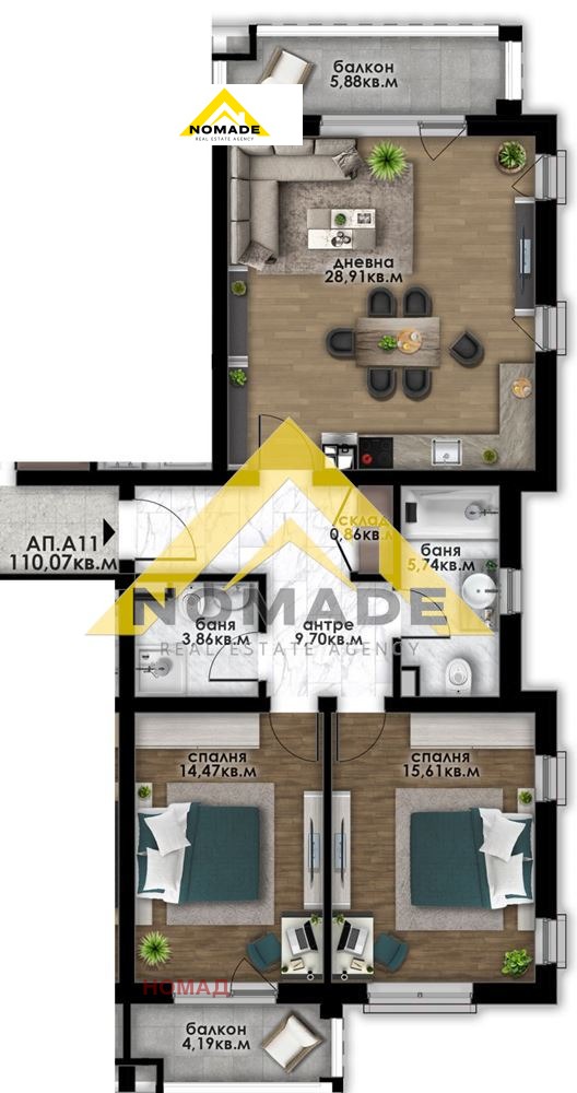 Продава 3-СТАЕН, гр. Пловдив, Остромила, снимка 4 - Апартаменти - 54027690