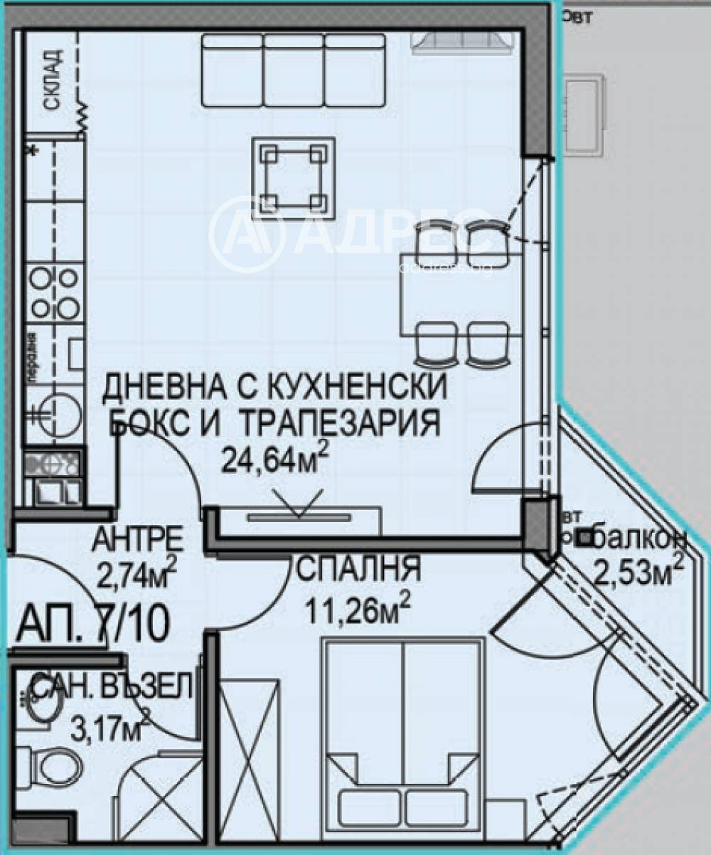 Продава 2-СТАЕН, гр. София, Обеля 2, снимка 4 - Апартаменти - 56426224