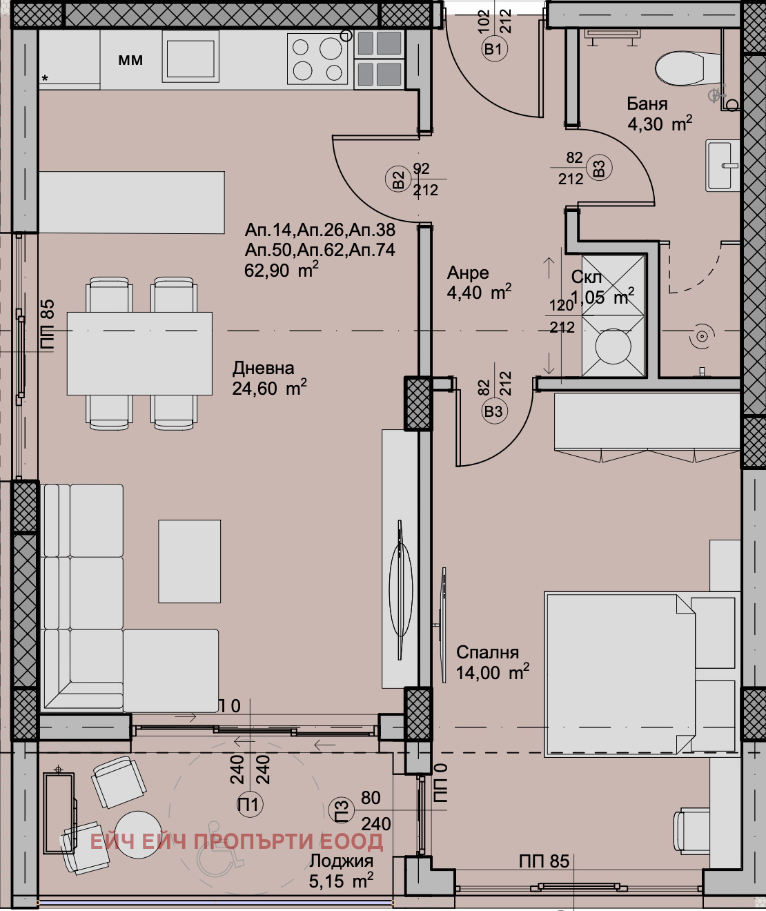Продава 2-СТАЕН, гр. Пловдив, Христо Смирненски, снимка 2 - Апартаменти - 50747589