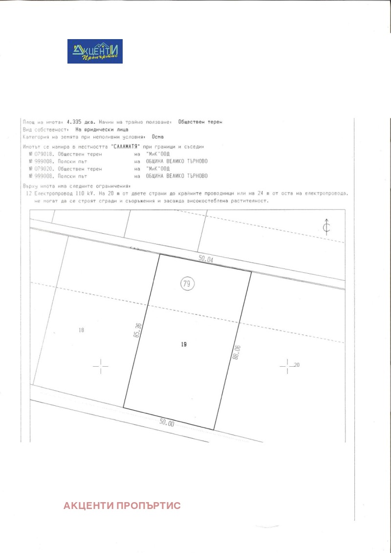Продава ПАРЦЕЛ, гр. Велико Търново, Промишлена зона - Запад, снимка 4 - Парцели - 53120325