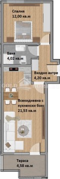 Продава  2-стаен град Пловдив , Христо Смирненски , 66 кв.м | 75437910 - изображение [2]