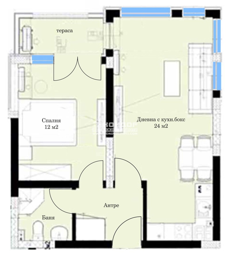 En venta  1 dormitorio Plovdiv , Jristo Smirnenski , 64 metros cuadrados | 10782877 - imagen [2]