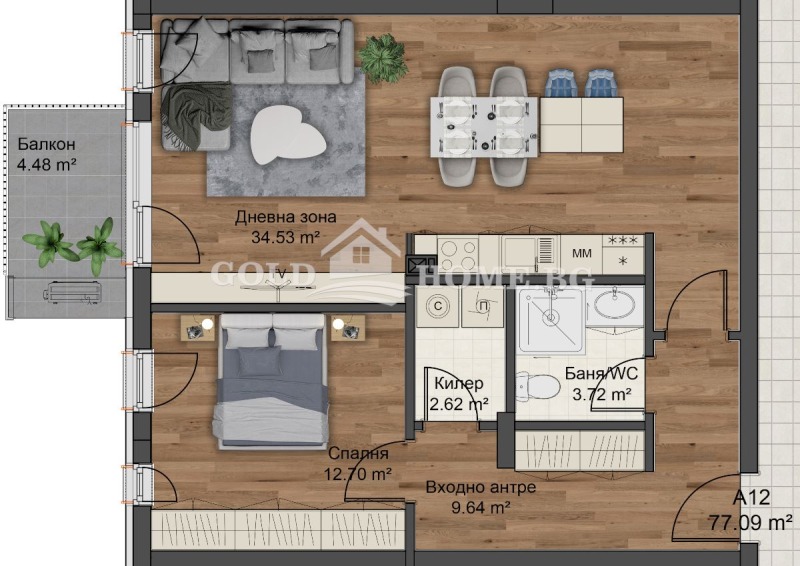 Продава 2-СТАЕН, гр. Пловдив, Остромила, снимка 5 - Aпартаменти - 49461147