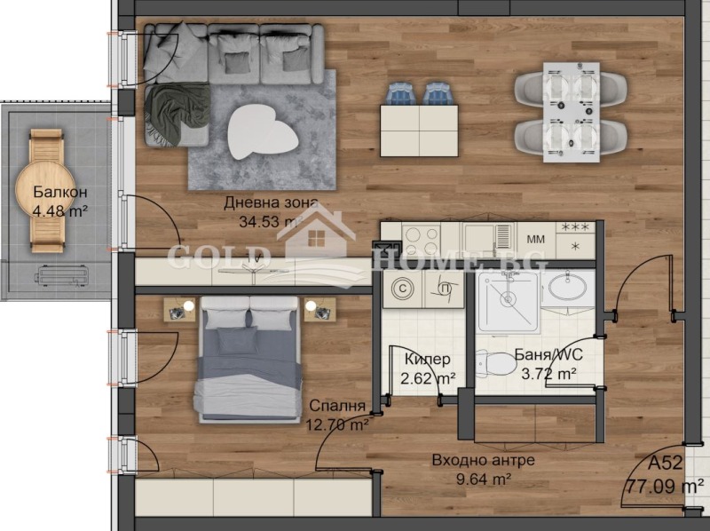 Продава 2-СТАЕН, гр. Пловдив, Остромила, снимка 8 - Aпартаменти - 49461147