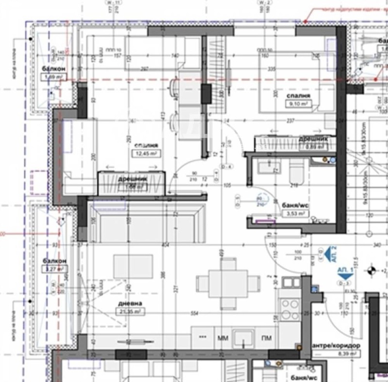 Продава 3-СТАЕН, гр. София, Център, снимка 2 - Aпартаменти - 48994332