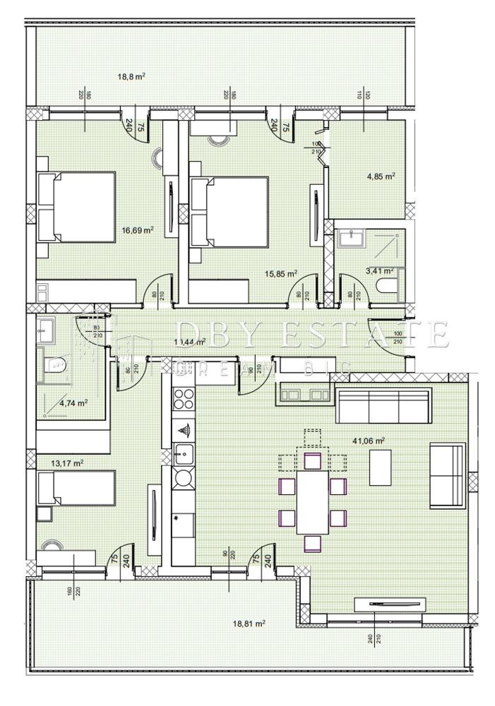 En venta  3 dormitorios Plovdiv , Belomorski , 196 metros cuadrados | 85770377 - imagen [7]