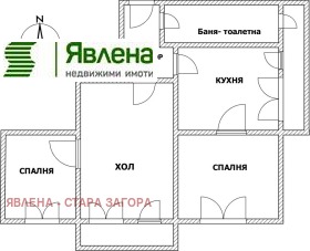 3 кімнатна Център, Стара Загора 1