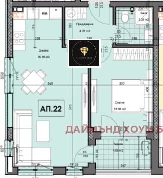 Myytävänä  1 makuuhuone Plovdiv , Gagarin , 70 neliömetriä | 39280983 - kuva [2]