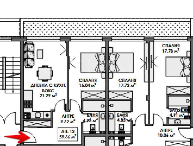 En venta  1 dormitorio Sofia , m-t Gardova glava , 65 metros cuadrados | 52981767 - imagen [2]