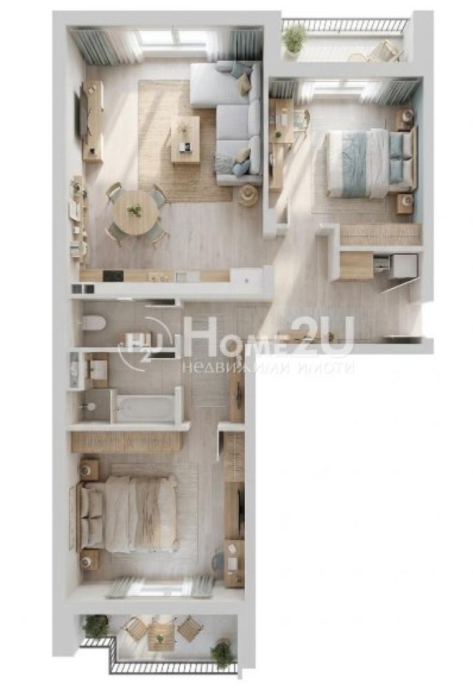 Продава 3-СТАЕН, гр. София, Зона Б-18, снимка 2 - Апартаменти - 55323970