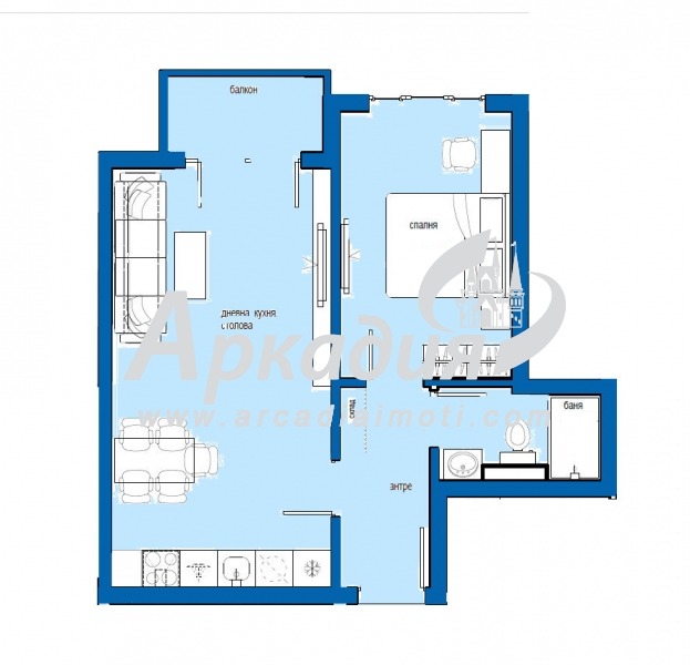 Till salu  1 sovrum Plovdiv , Centar , 68 kvm | 42255206 - bild [2]