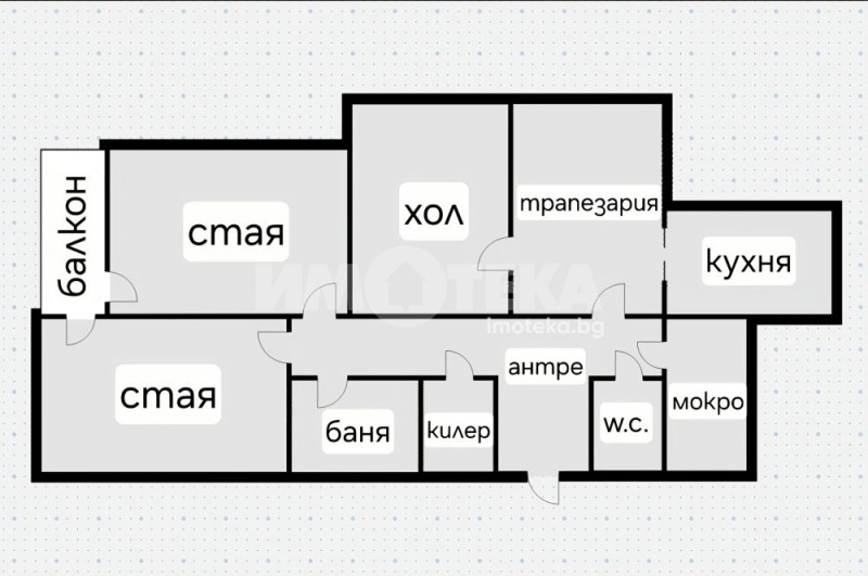 Продава 3-СТАЕН, гр. София, Зона Б-5, снимка 3 - Апартаменти - 52361410