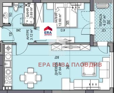 Продава 2-СТАЕН, гр. Пловдив, Гагарин, снимка 3 - Апартаменти - 52709191